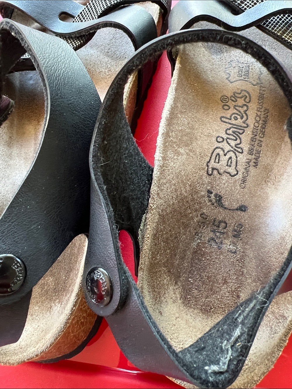 Black womens birkis sandals 38 or 7 - Picture 8 of 8